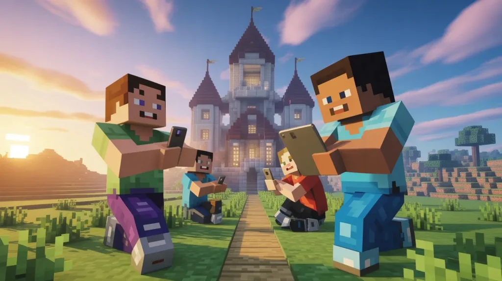 The Truth About Minecraft Mobile Multiplayer: Servers, Realms, and Lag Fixes 6 a cinematic digital art piece in a warm 4jd3PHPuSkahcAc5jQfc6Q eXTMa20jTSS1EjqOCkuquA